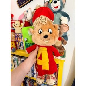 VINTAGE 1983 ALVIN & THE CHIPMUNKS 18" Plush Toy(sting broken not working)